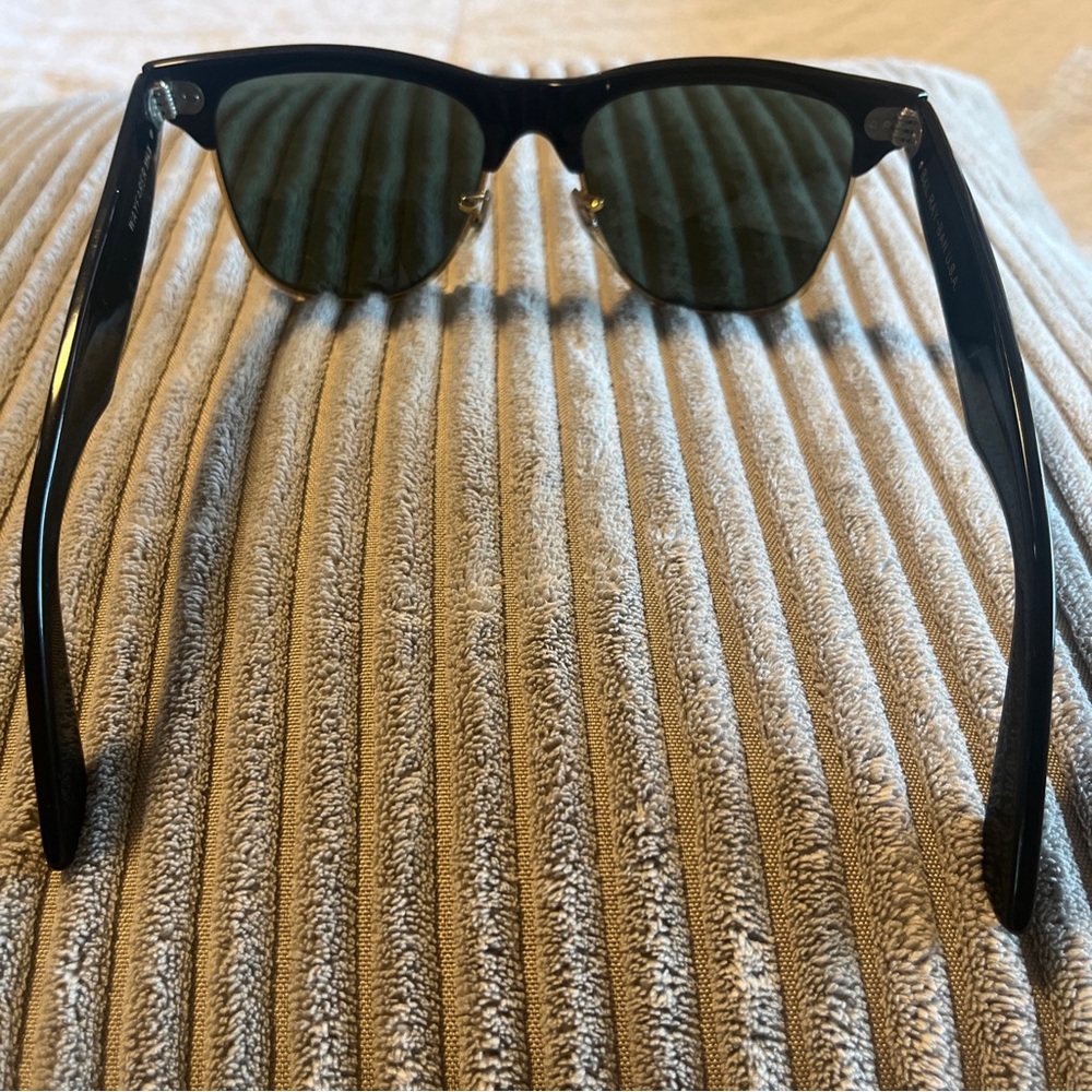 54MM VINTAGE B&L RAY BAN GOLD/BLACK EBONY G15 UV WAYFARER MAX SUNGLASSES - Picture 2 of 7